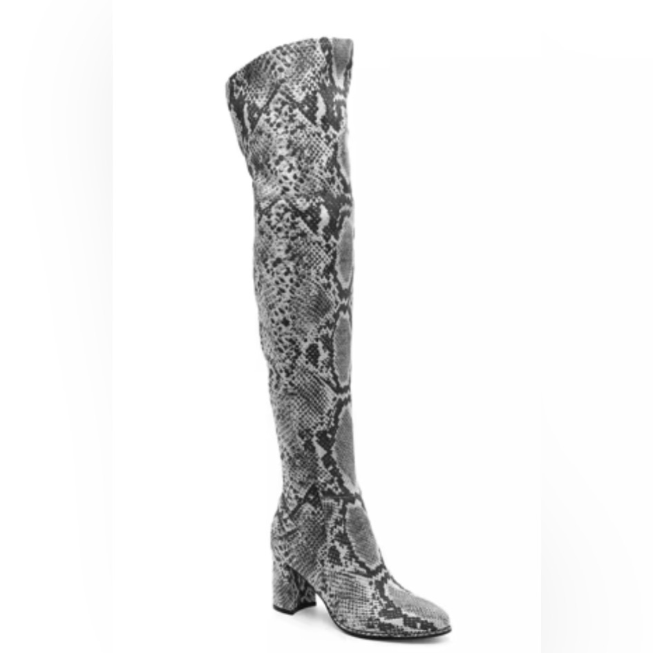 Marc Fisher Snakeskin Print Over The Knee Boots